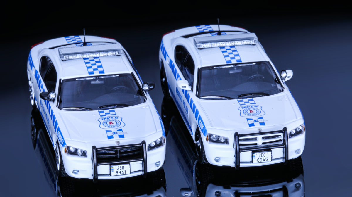 JR Collectibles x Rollin – Městská Policie Lázně Bohdaneč “Adam & Charlie” 1:64 twin police car collector set.