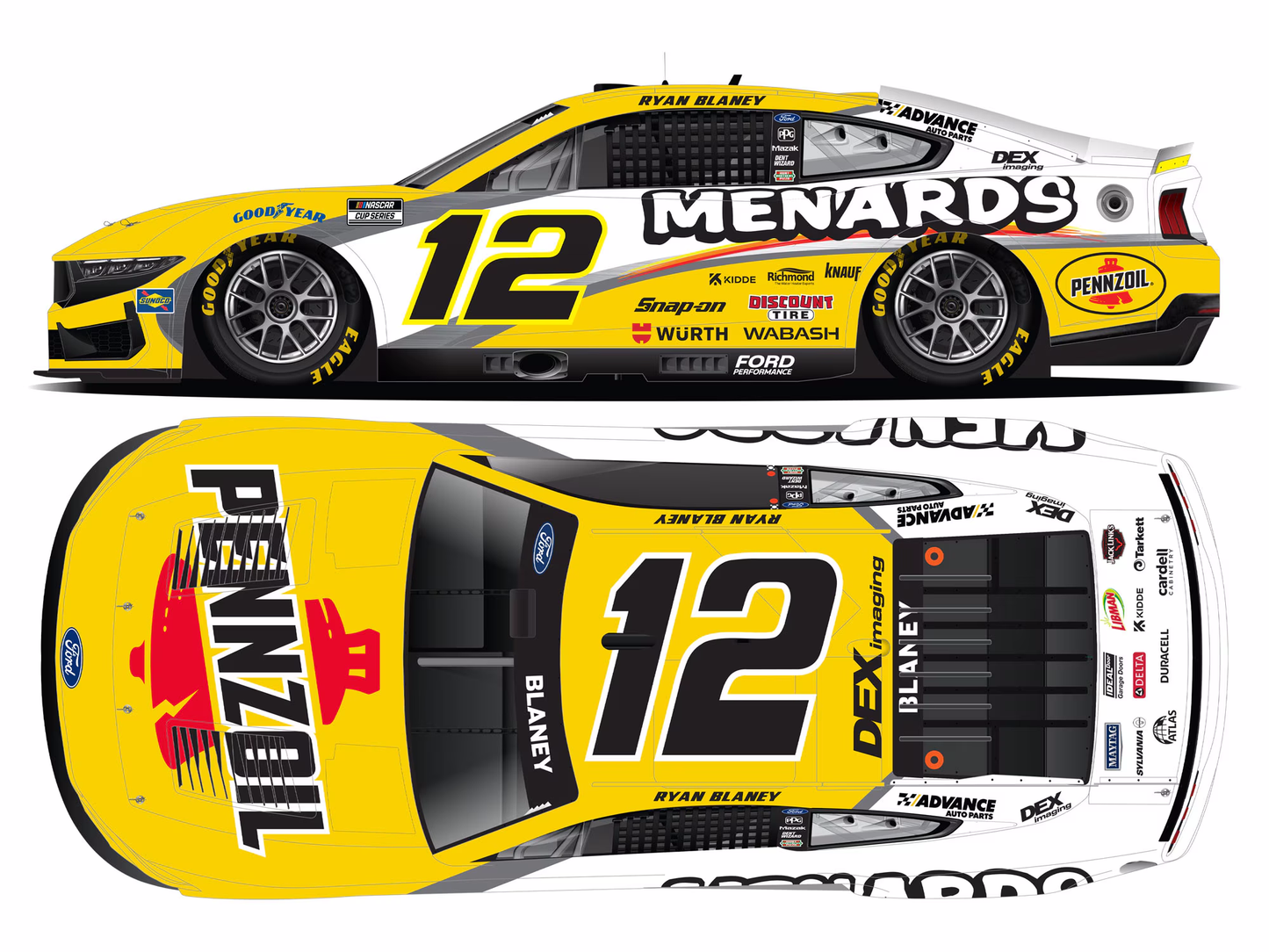 (Pre-Order) ARC - 2025 Ford Mustang #12 Ryan Blaney *Pennzoil*