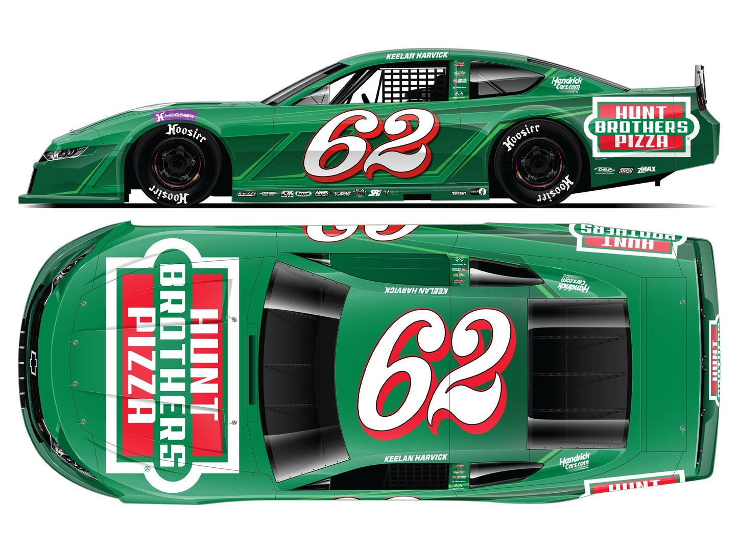 (Pre-Order) ARC - 2025 Chevrolet Late Model #62 Keelan Harvick *Hunt Brothers Pizza*