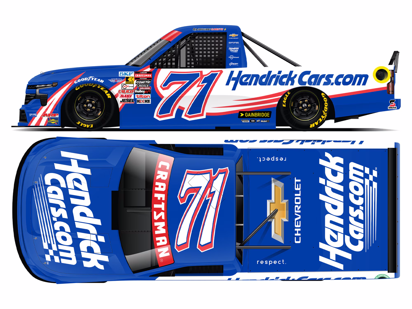 (Pre-Order) ARC - 2025 Chevrolet Silverado #71 Rajah Caruth *HendrickCars.com*