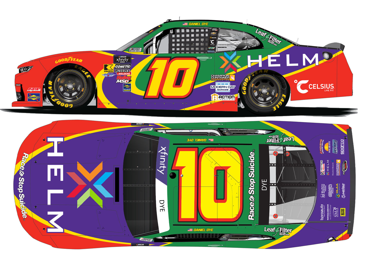 (Pre-Order) ARC - 2025 Chevrolet #10 Daniel Dye *Helm Throwback*
