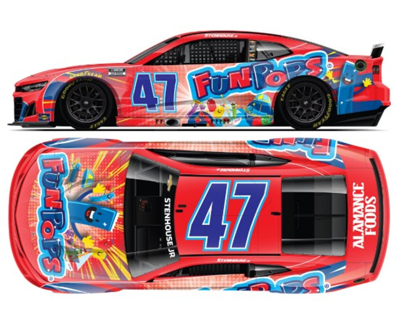 (Pre-Order) ARC - 2025 Chevrolet #47 Ricky Stenhouse Jr. *Fun Pops*