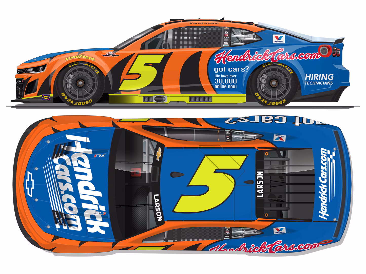 ARC - 2025 Chevrolet #5 Kyle Larson HendrickCars.com Throwback