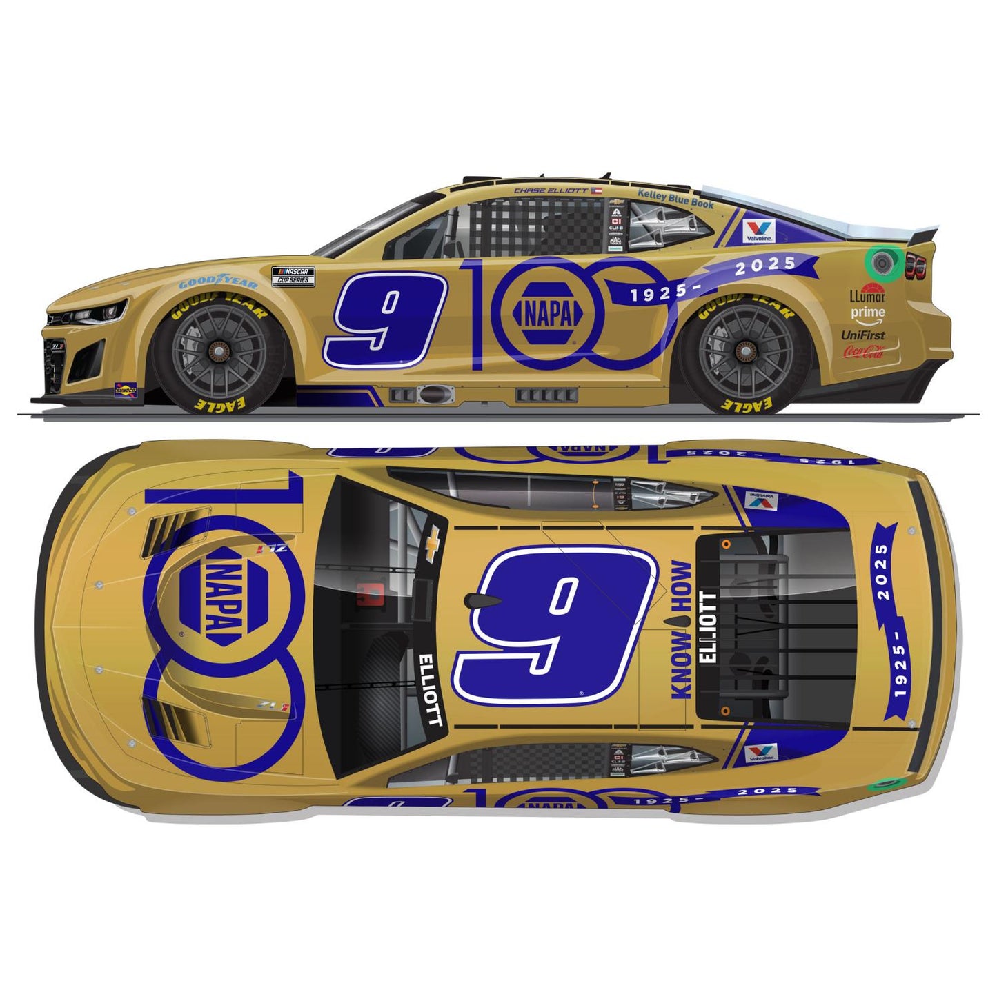 ARC - 2025 Chevrolet #9 Chase Elliott Napa 100th Anniversary