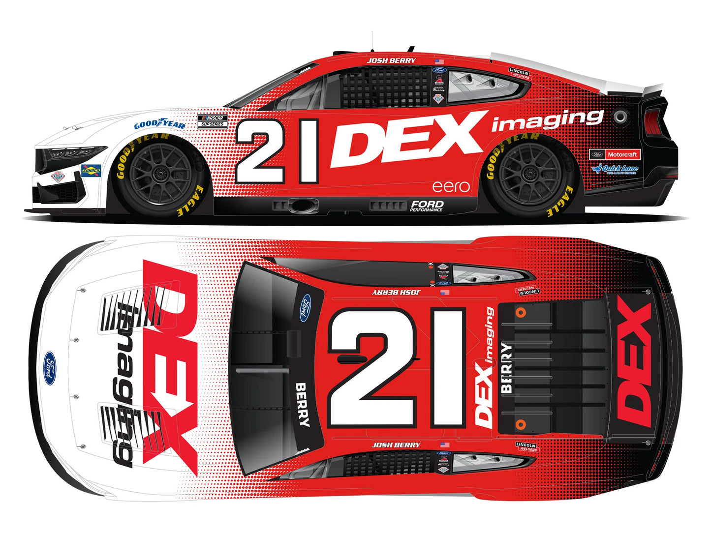 (Pre-Order) ARC - 2025 Ford Mustang #21 Josh Berry *Dex Imaging*