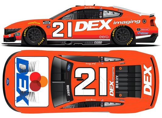 1:64 scale diecast model of Josh Berry’s 2025 #21 Ford Mustang featuring the Imaging livery from Wood Brothers Racing.