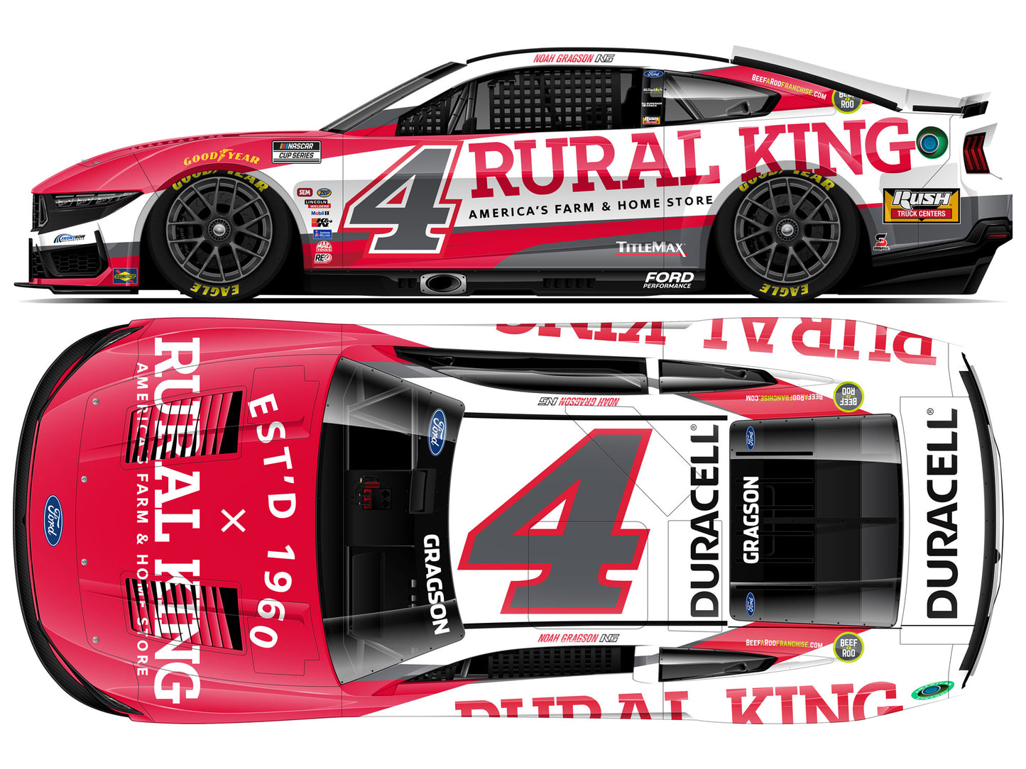 (Pre-Order) ARC - 2025 Ford Mustang #4 Noah Gragson *Rural King*