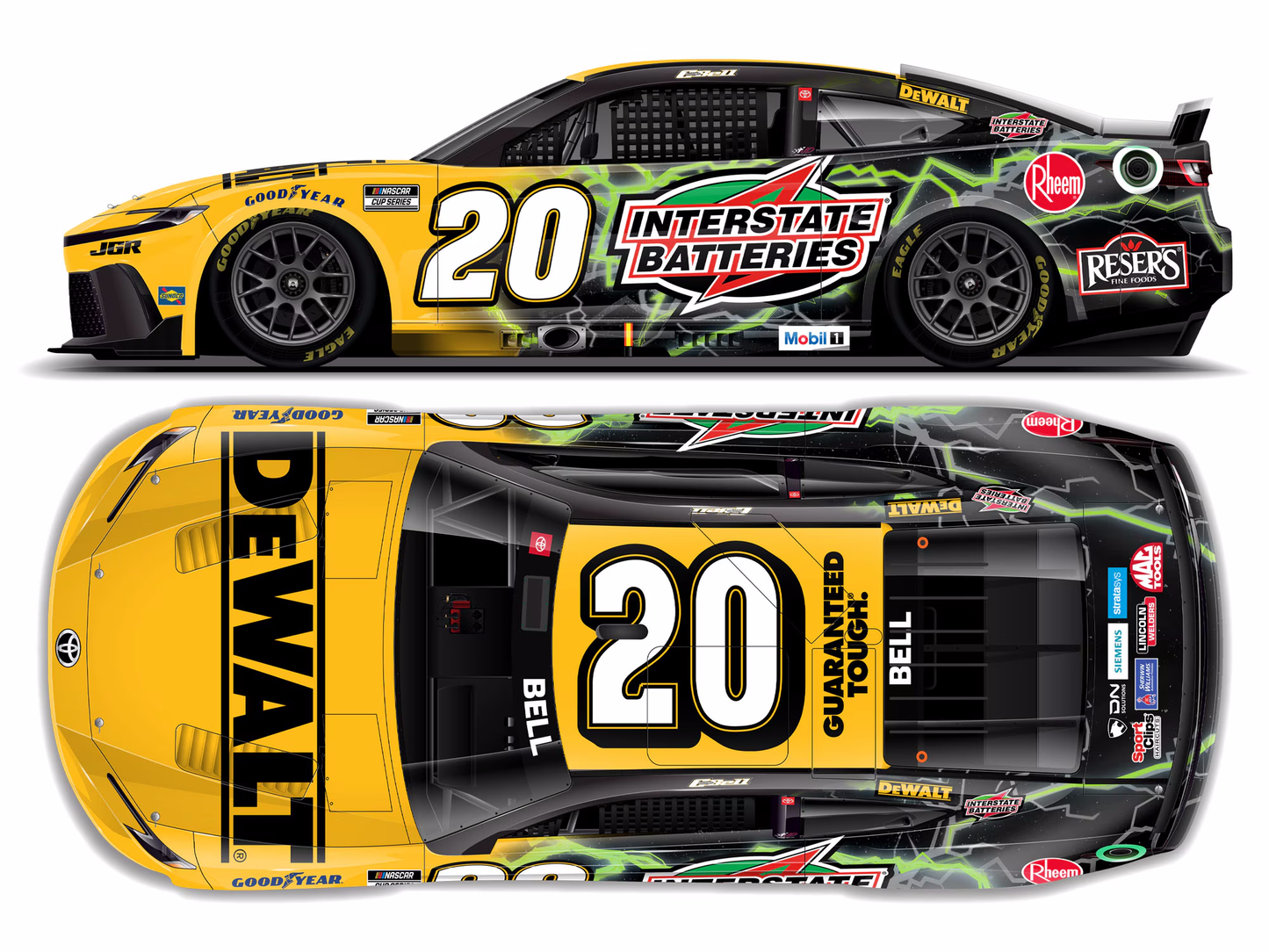 ARC - 2025 Toyota Camry XSE #20 Christopher Bell DeWALT/Interstate Batteries