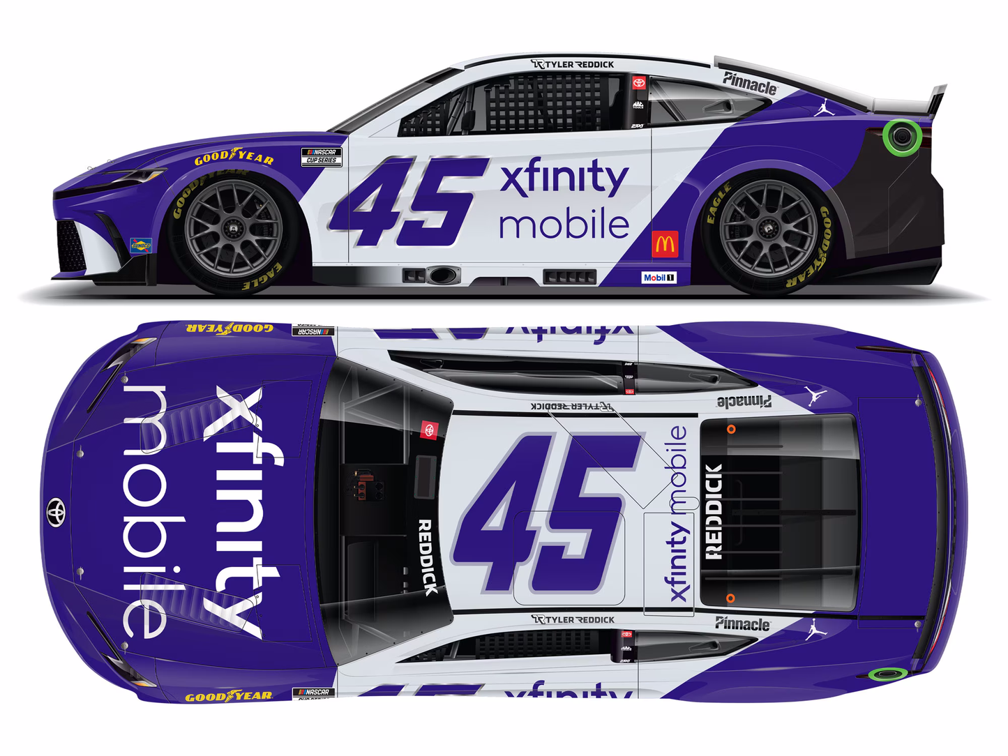 (Pre-Order) ARC - 2025 Toyota Camry XSE #45 Tyler Reddick *Xfinity Mobile*