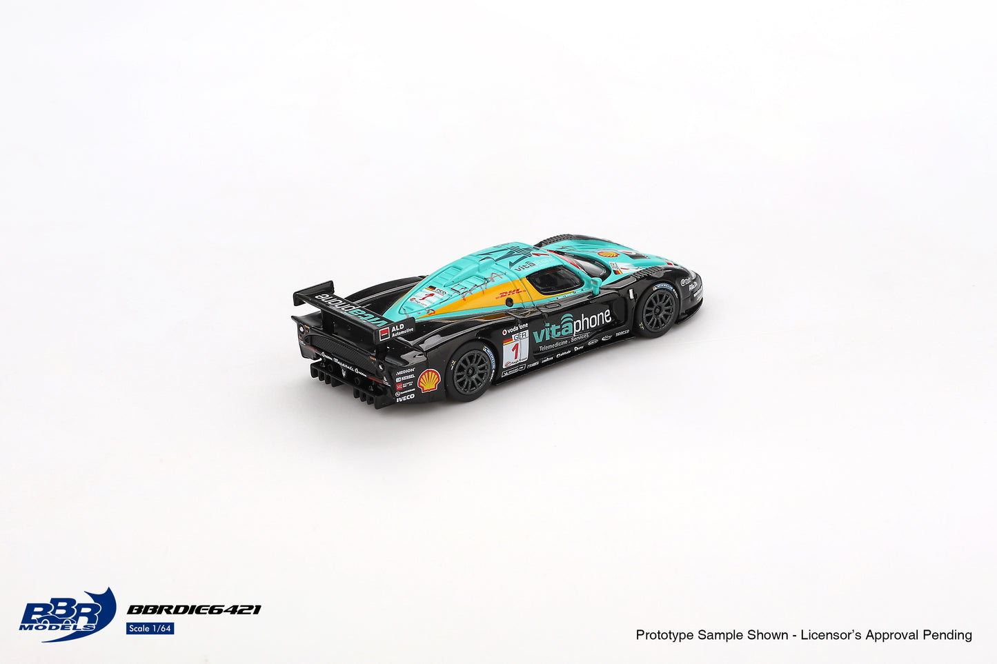 (Pre-Order) BBR Models - Maserati MC12 Competitizone #1 Vitaphone Racing Spa 24 Hrs Winner 2008