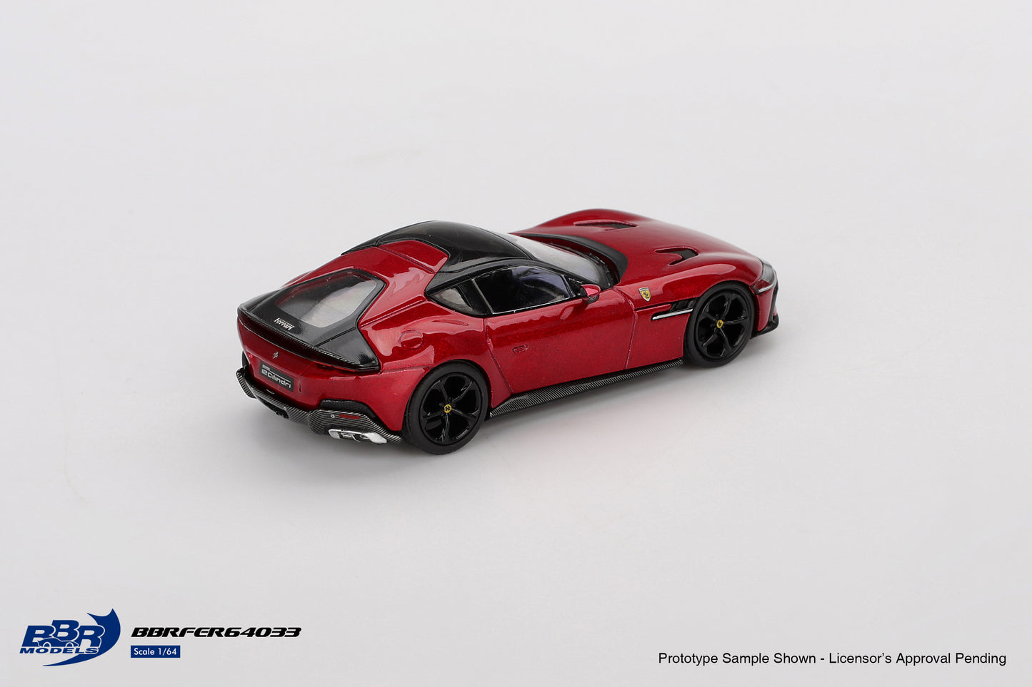 BBR Models Ferrari 12 Cilindri Rosso Imola 2024 1:64 scale diecast car. Back