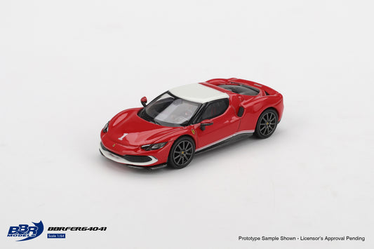 BBR Models 1:64 Ferrari 296 GTB Assetto Fiorano F2004 tribute livery 2024 premium diecast model. Front