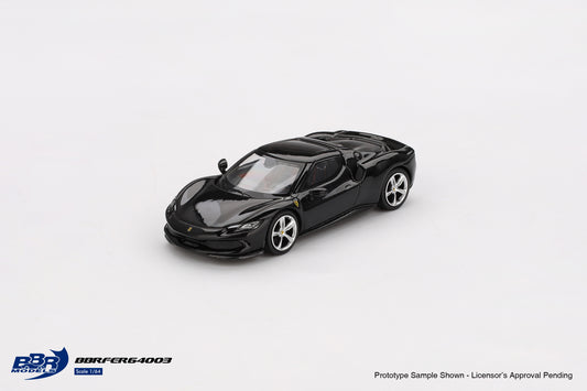 (Pre-Order) BBR Models - Ferrari 296 GTB Nero Daytona 2024