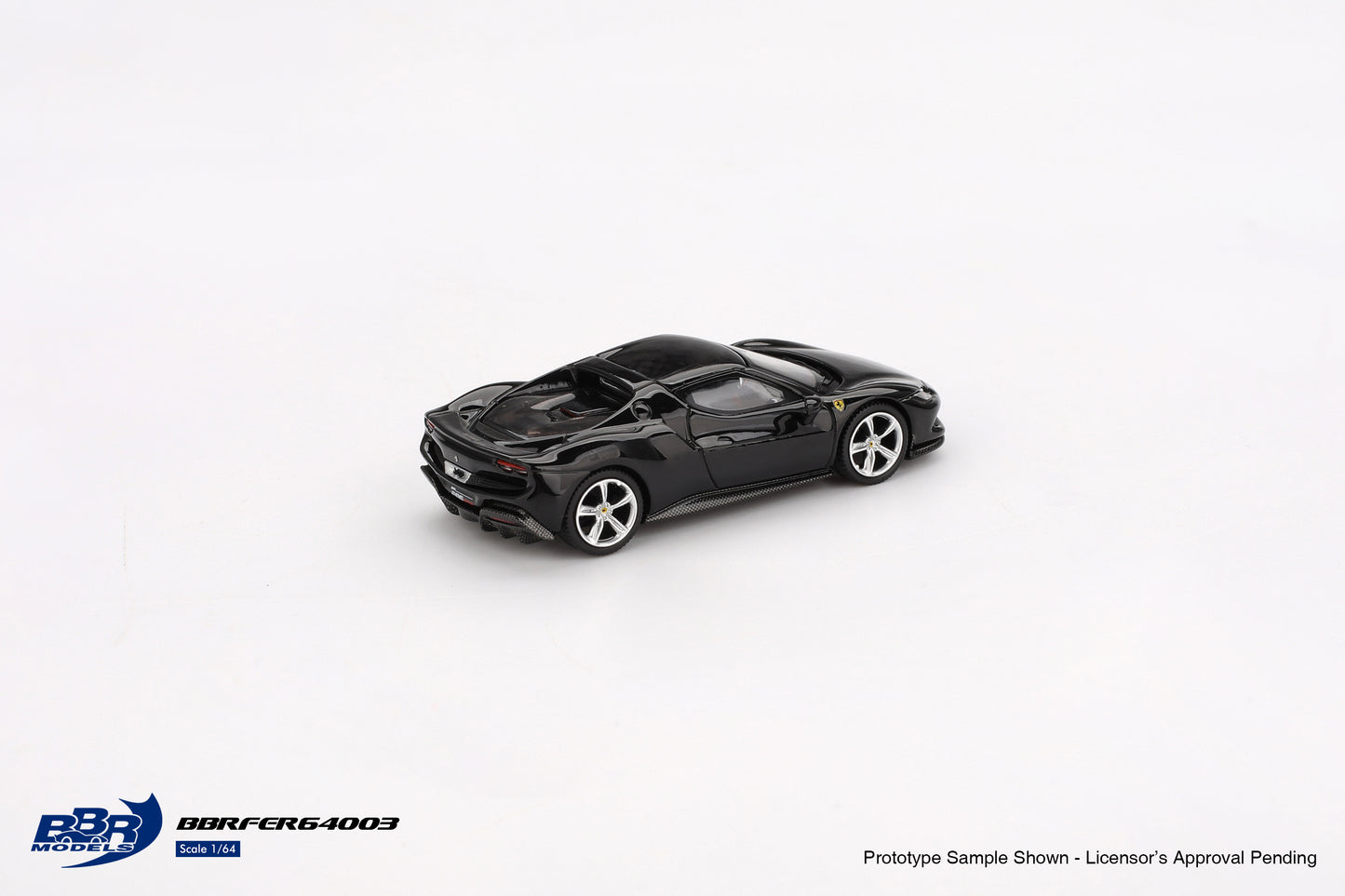 (Pre-Order) BBR Models - Ferrari 296 GTB Nero Daytona 2024