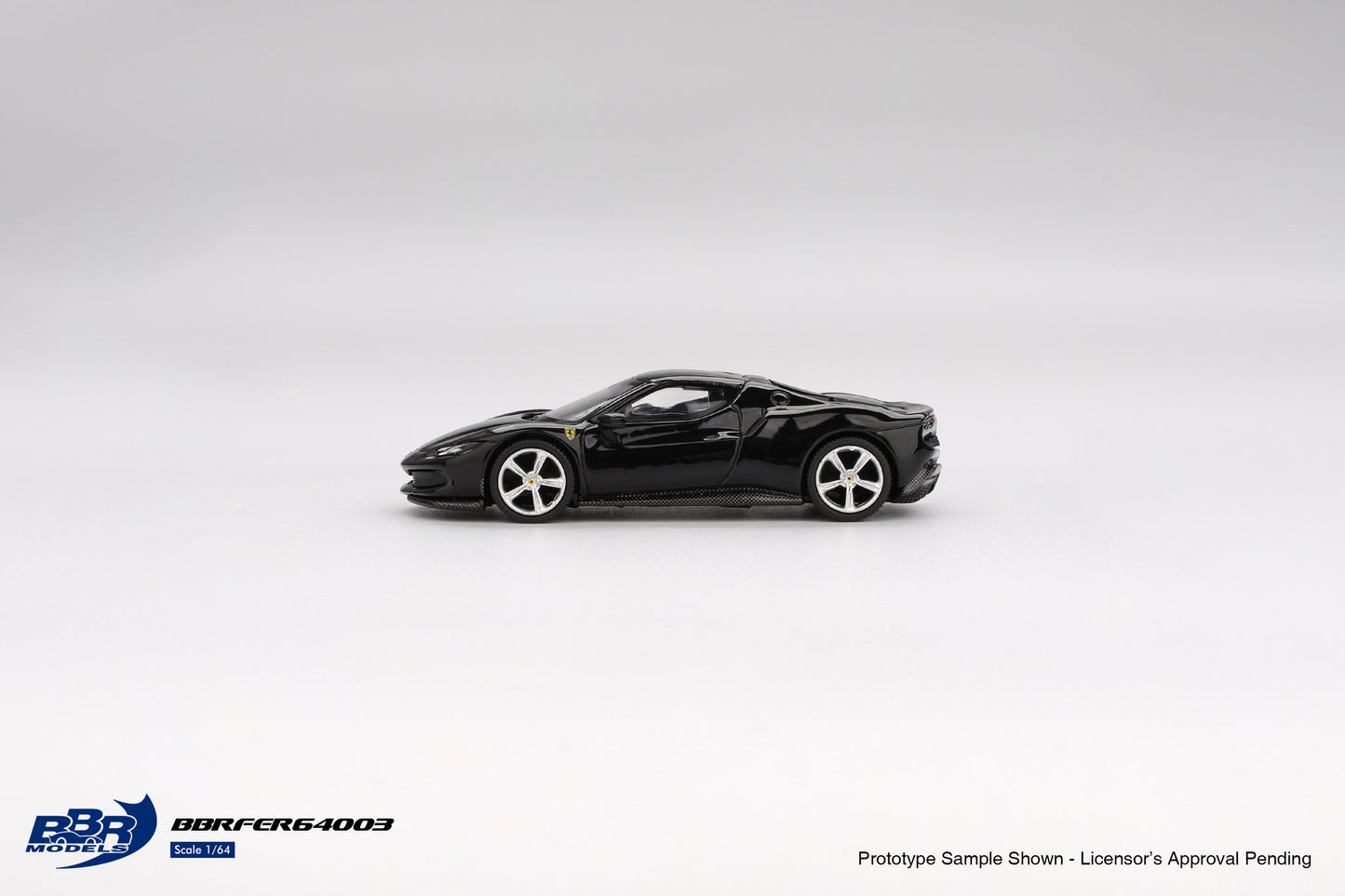 (Pre-Order) BBR Models - Ferrari 296 GTB Nero Daytona 2024