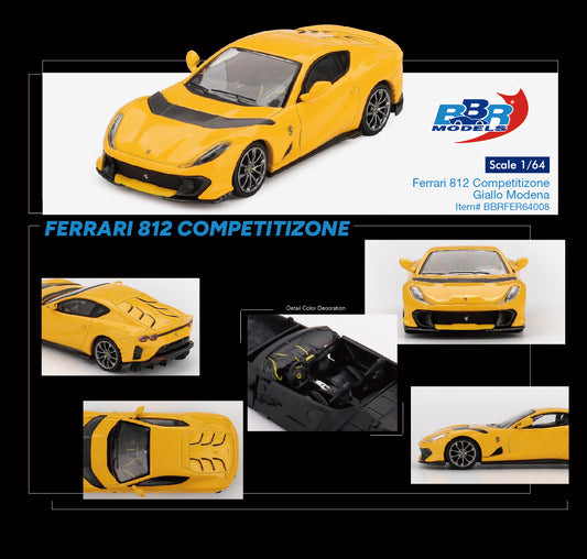 BBR Models - Ferrari 812 Competitizone Giallo Modena 2021
