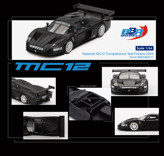 (Pre-Order) BBR Models - Maserati MC12 Competitizone Test Fiorano 2004