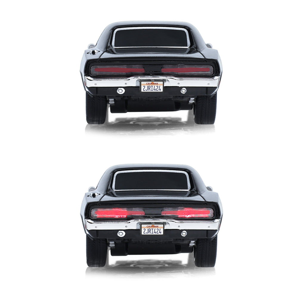 GreenLight GL Motion 1:64 RC 1970 Dodge Charger Dom from The Fast and the Furious with black body and supercharger