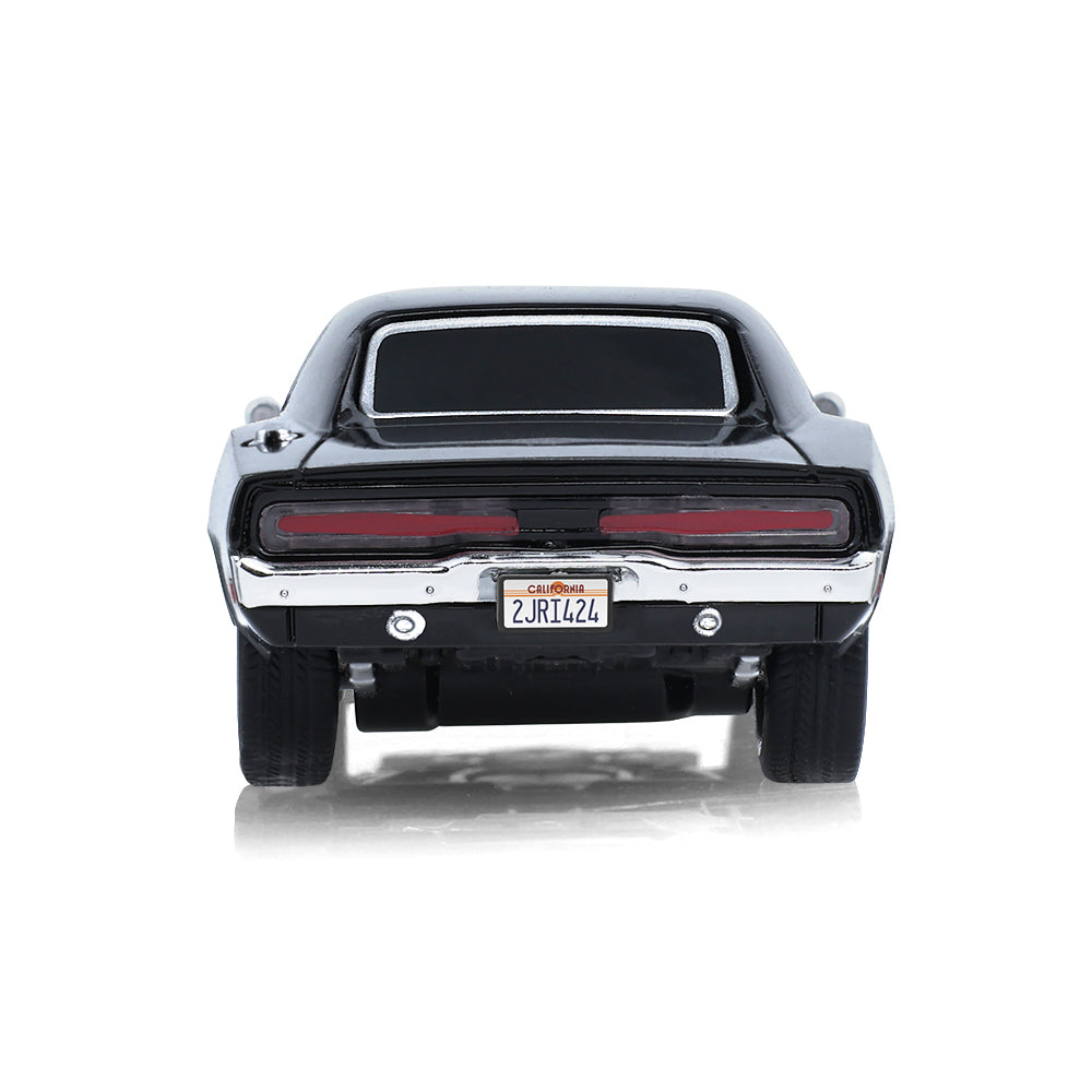 GreenLight GL Motion 1:64 RC 1970 Dodge Charger Dom from The Fast and the Furious with black body and supercharger