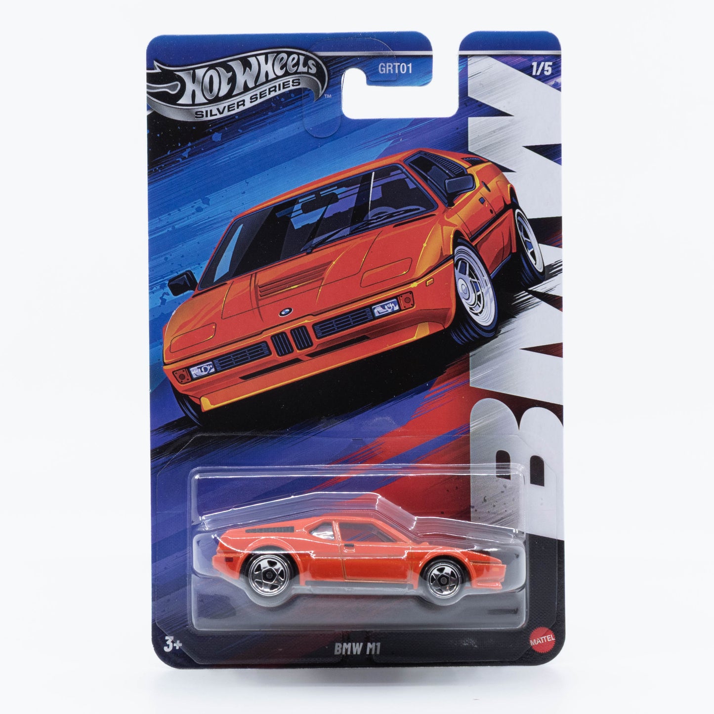 Hot Wheels BMW M Series BMW M1 die-cast model in 1:64 scale with authentic details.