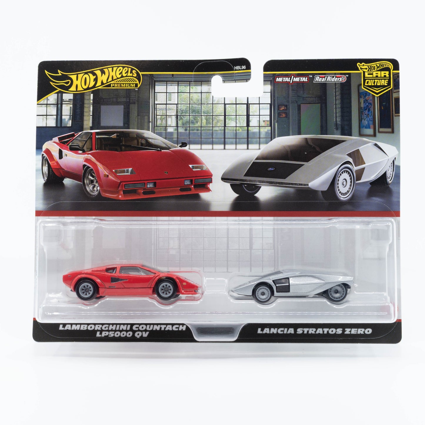 Hot Wheels Car Culture 2-pack - Lamborghini Countach LP5000 QV & Lancia Stratos Zero
