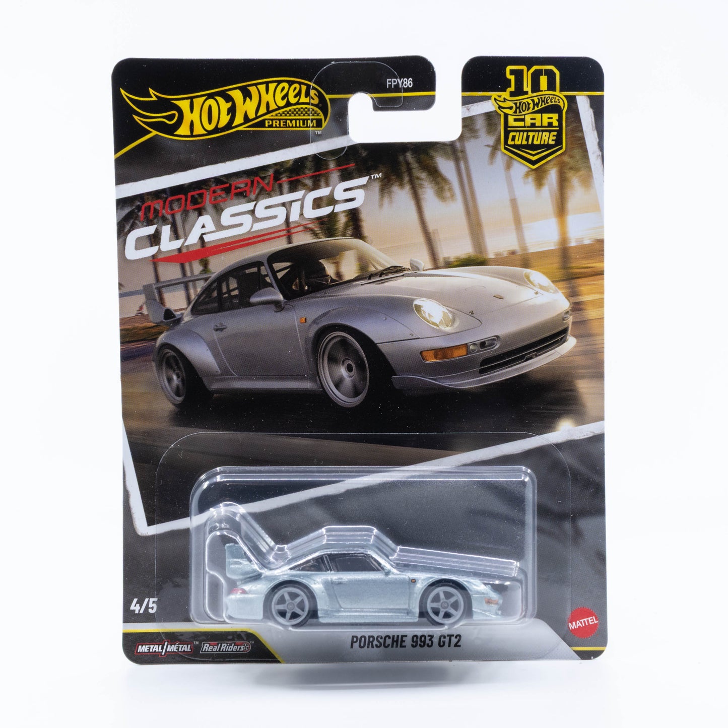 Hot Wheels Porsche 993 GT2 silver Car Culture Modern Classics 1:64 diecast