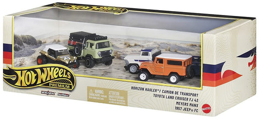 Hot Wheels Collector Set Off Road Meyers Manx Toyota Land Cruiser FJ43 1957 Jeep FC Horizon Hauler