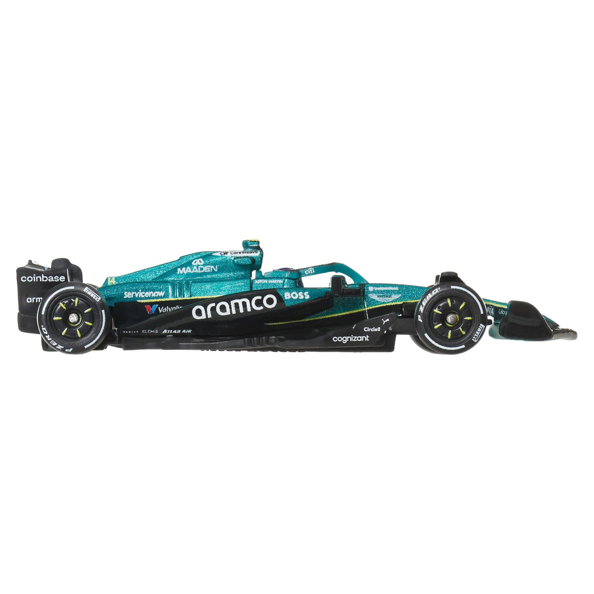 Hot Wheels Premium 1:64 Aston Martin Aramco AMR25 #14 Fernando Alonso 2025 Formula 1 diecast car.