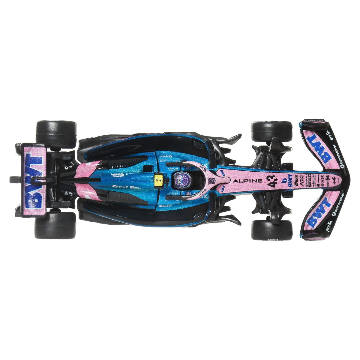 Hot Wheels Premium 1:64 BWT Alpine A525 #43 Franco Colapinto 2025 Formula 1 diecast car.