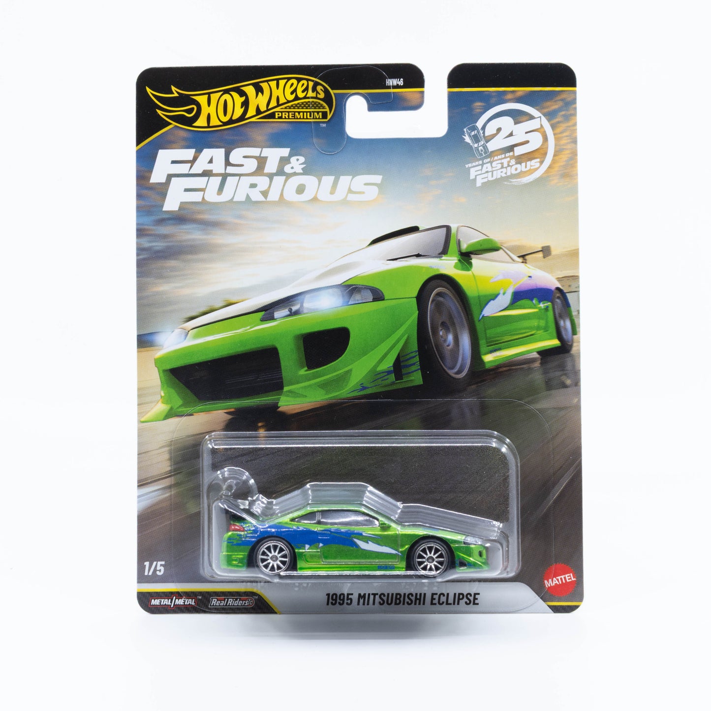 Hot Wheels Fast and Furious 1995 Mitsubishi Eclipse chase model diecast 1:64