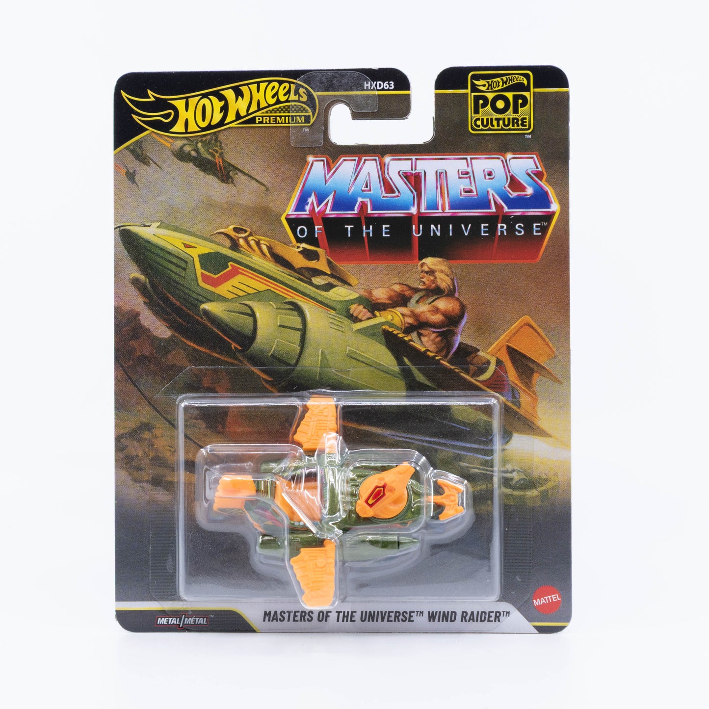 Hot Wheels Pop Culture Masters of the Universe Wind Raider premium diecast model.