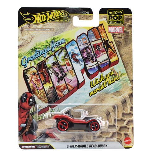 Hot Wheels Pop Culture Deadpool Spider Mobile Dead Buggy premium diecast 1:64