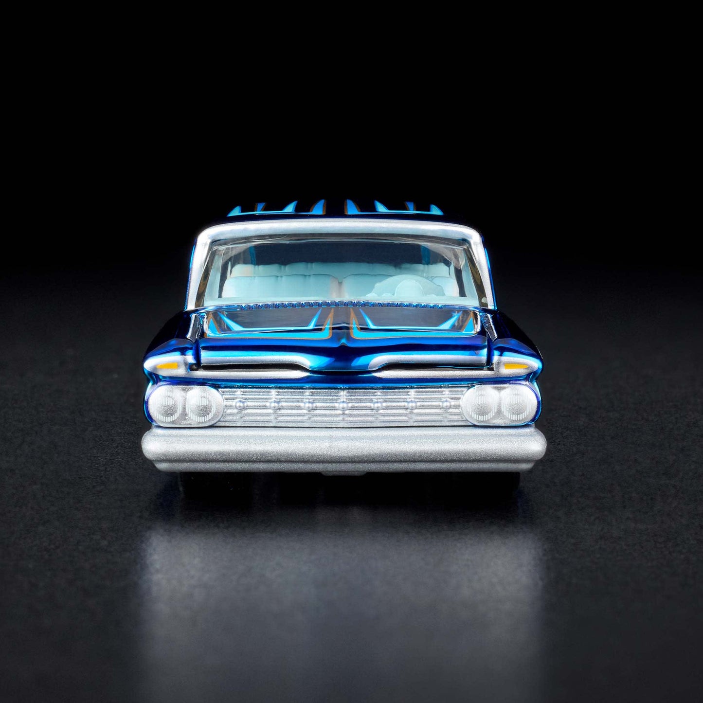Hot Wheels RLC 1959 Chevrolet Brookwood premium Spectraflame diecast car. Headlights