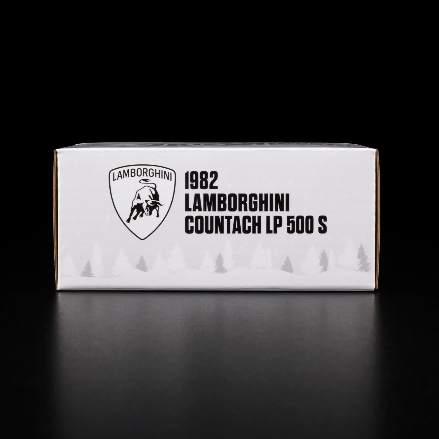 1:64 Hot Wheels RLC Lamborghini Countach LP 500 S pearl white with opening scissor doors.