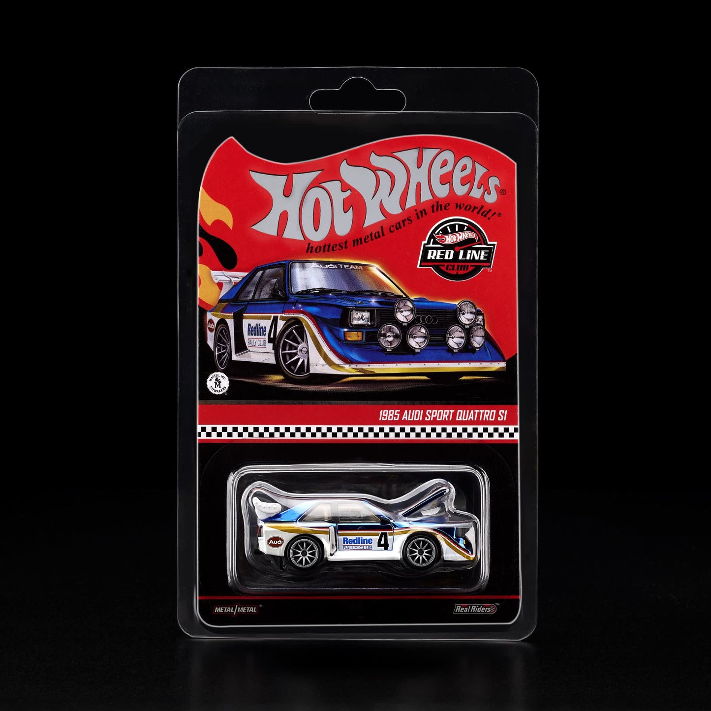 Hot Wheels RLC 1985 Audi Sport quattro S1 in Spectraflame Otto Blue.