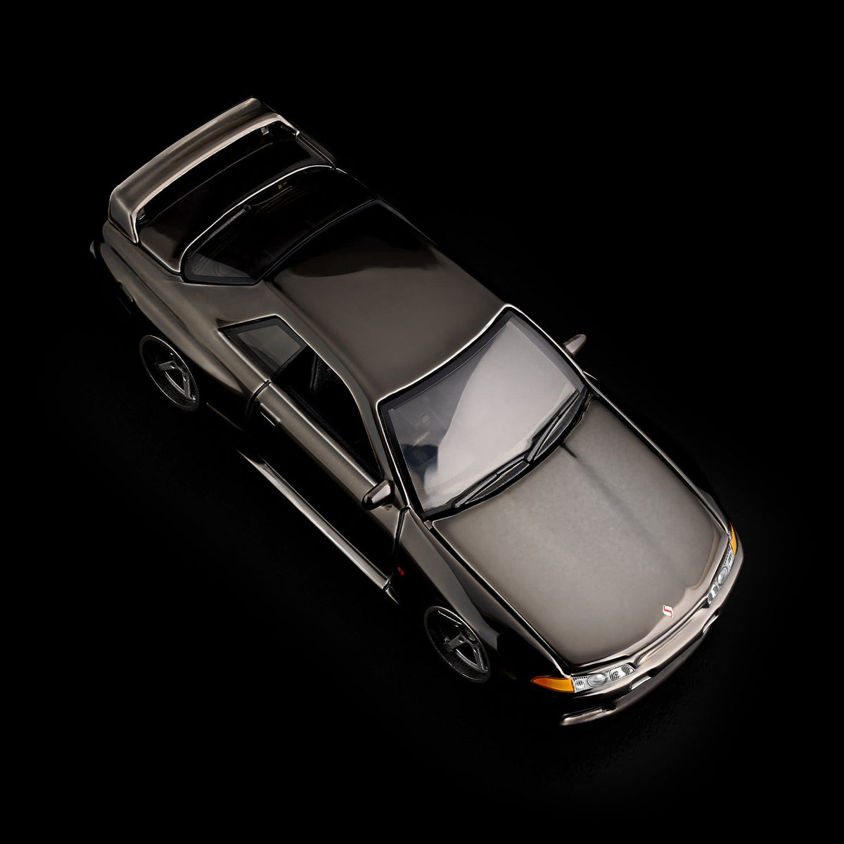 Hot Wheels RLC Nissan Skyline GT-R BNR32 in Spectraflame slate with Real Riders wheels, opening hood and detailed engine