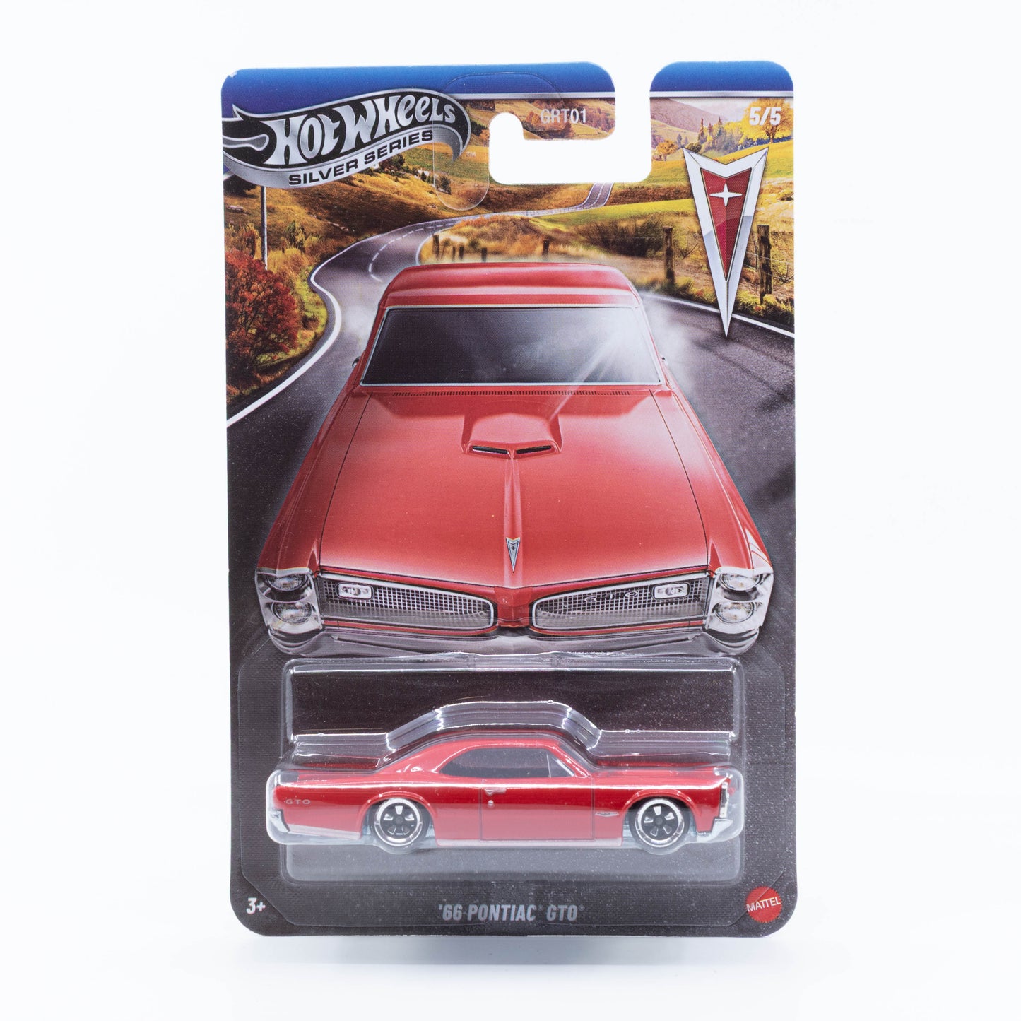 Hot Wheels 1:64 1966 Pontiac GTO red Silver Line metal body metal chassis diecast model