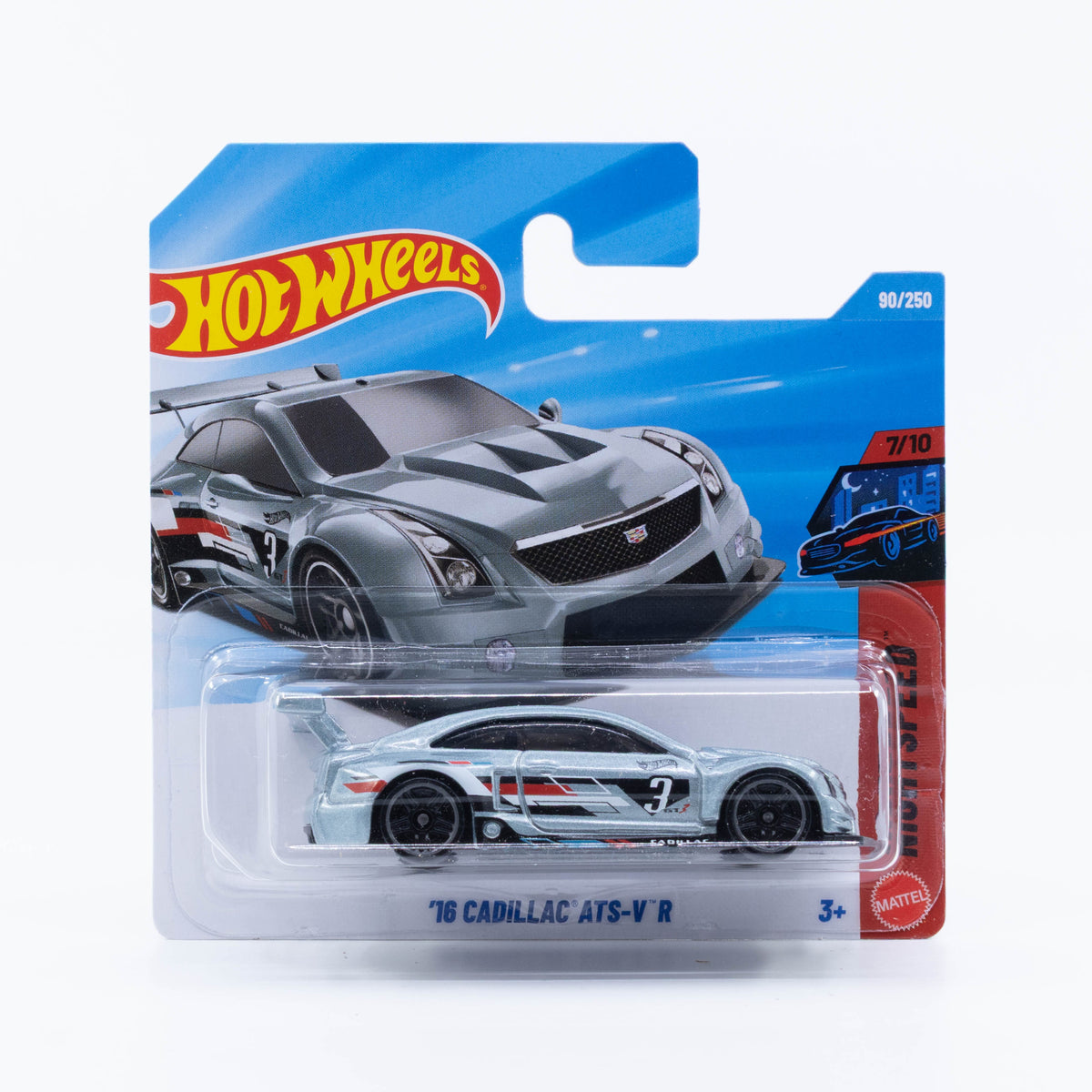 Hot Wheels 2016 Cadillac ATS-V.R race car in detailed 1:64 scale.