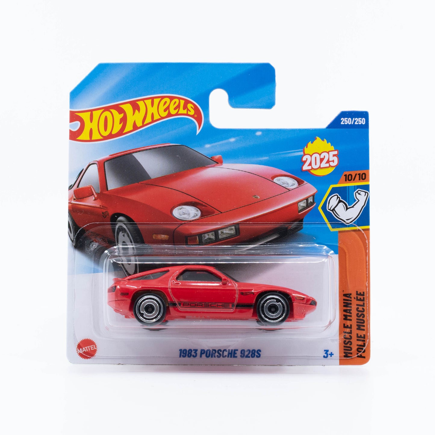 Hot Wheels 1983 Porsche 928S diecast car in 1:64 scale, classic German sports car collectible.