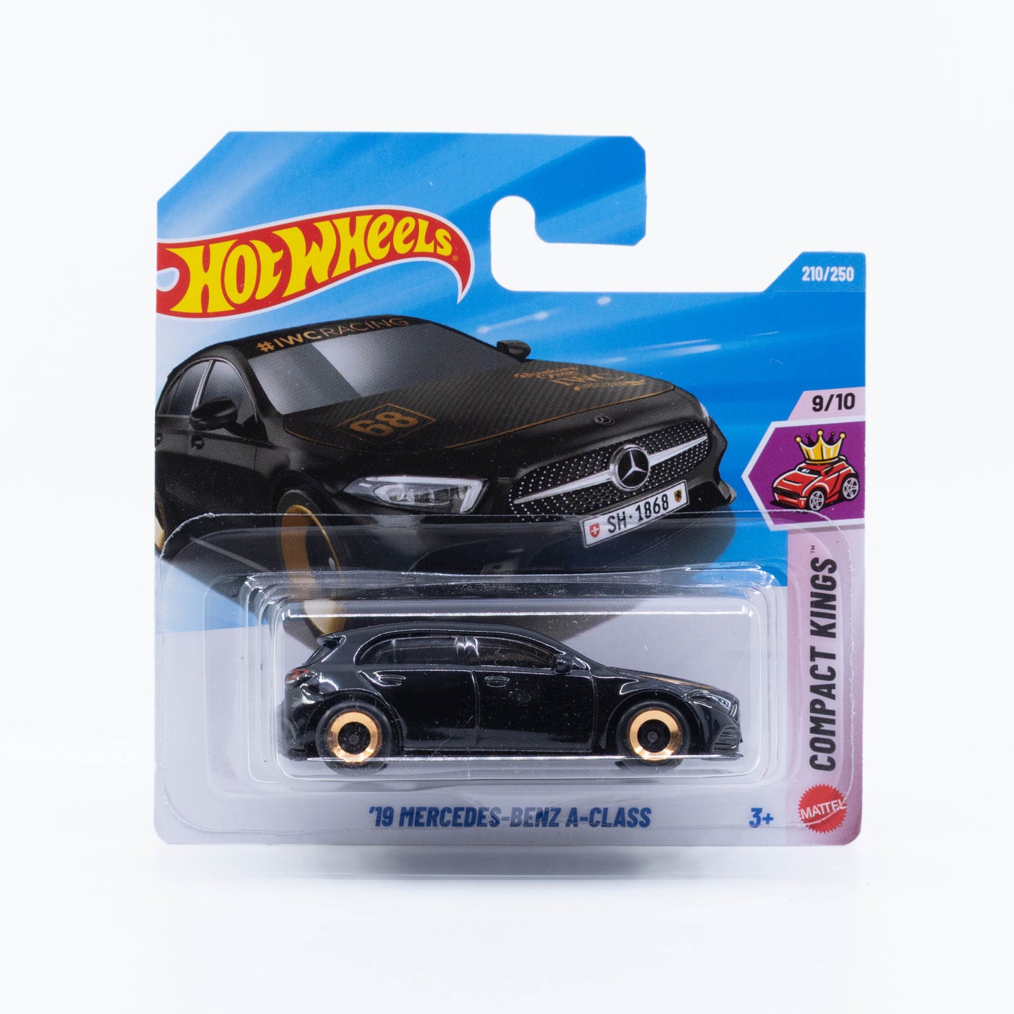 Hot Wheels 2019 Mercedes-Benz A-Class compact luxury hatchback in 1:64 scale.