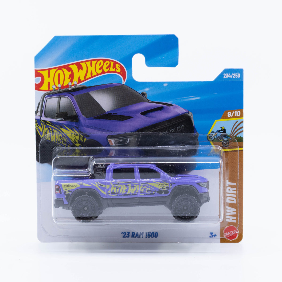 Hot Wheels 2023 Ram 1500 modern full-size American pickup truck in detailed 1:64 scale.