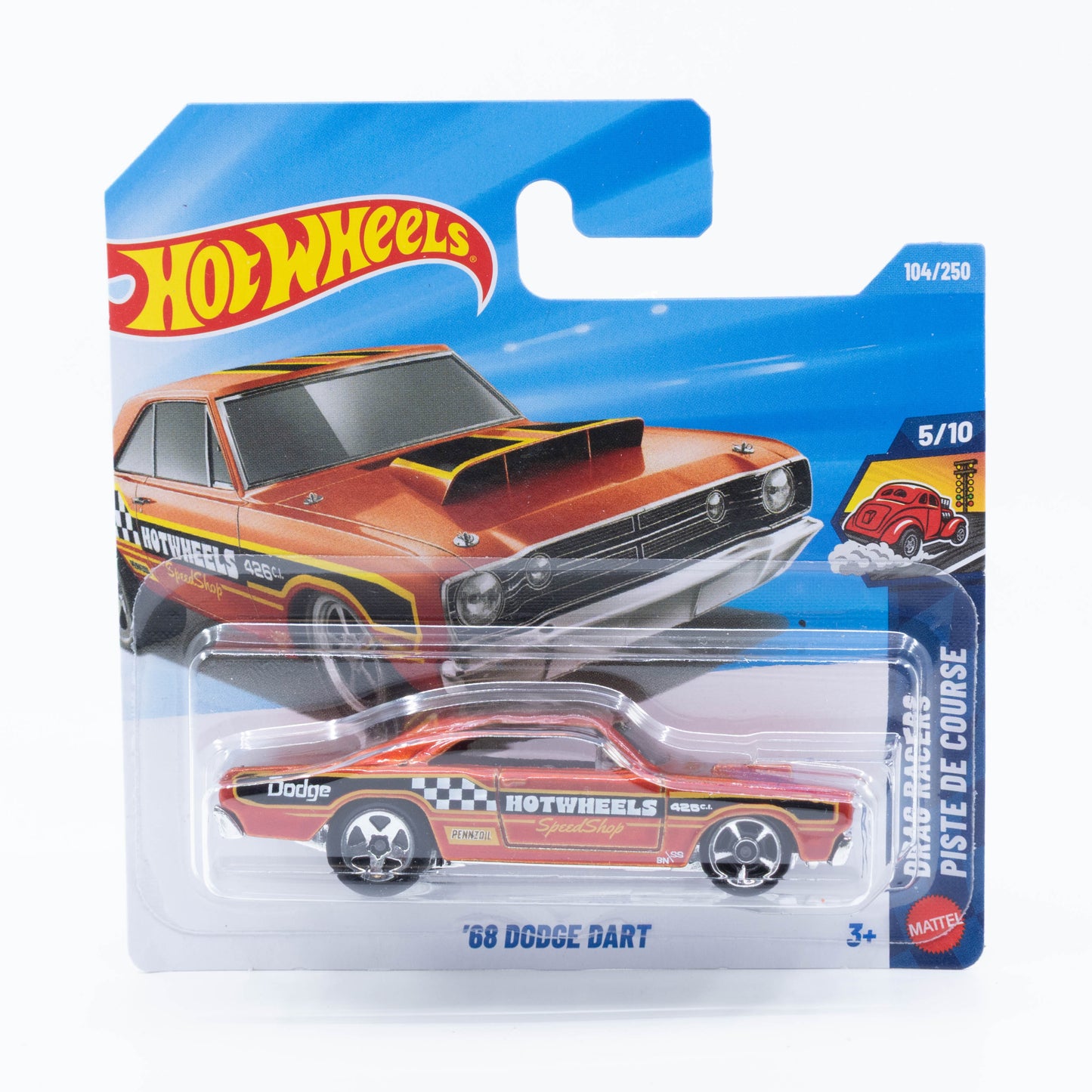 Hot Wheels 1:64 1968 Dodge Dart racing livery 2026 mainline diecast car