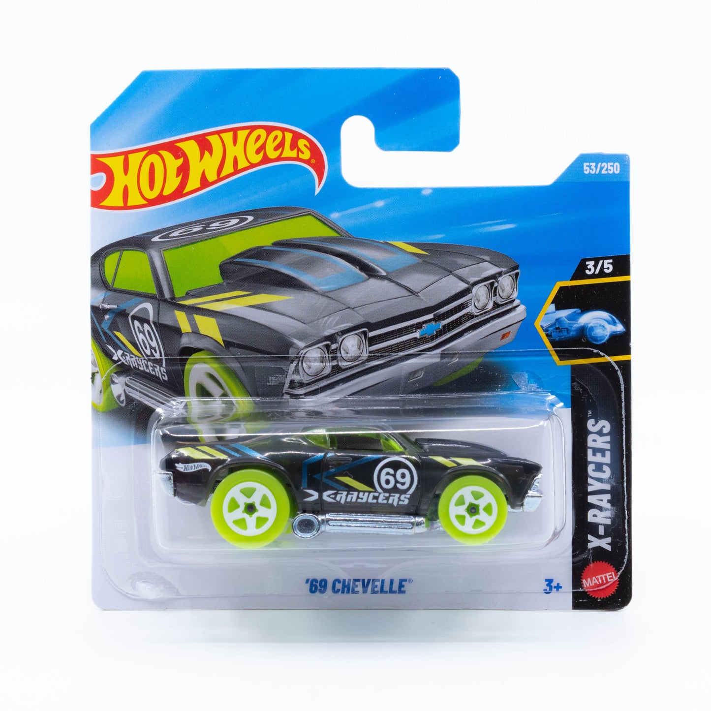 Hot Wheels ’69 Chevelle X-Raycers Mainline translucent muscle car diecast 1:64