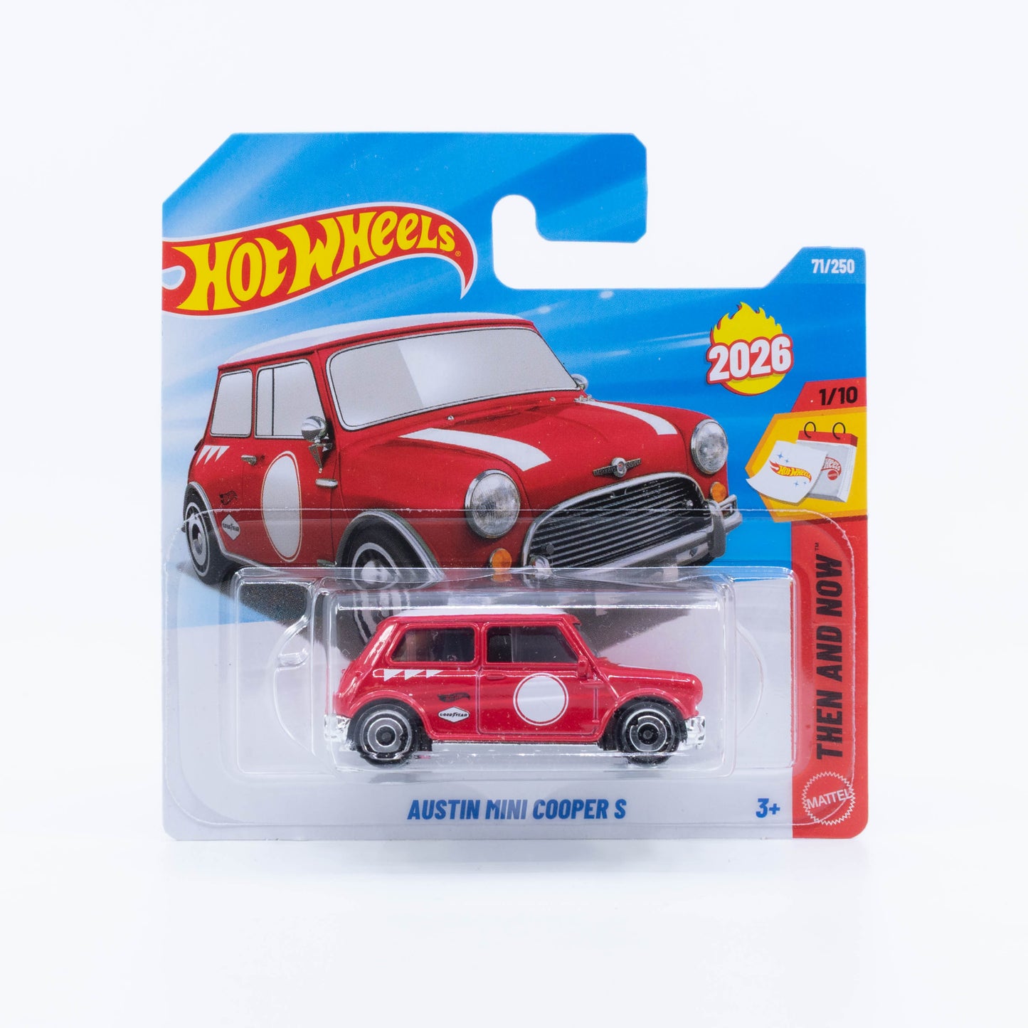 Hot Wheels Austin Mini Cooper S in red, second color release of the new 2026 casting.