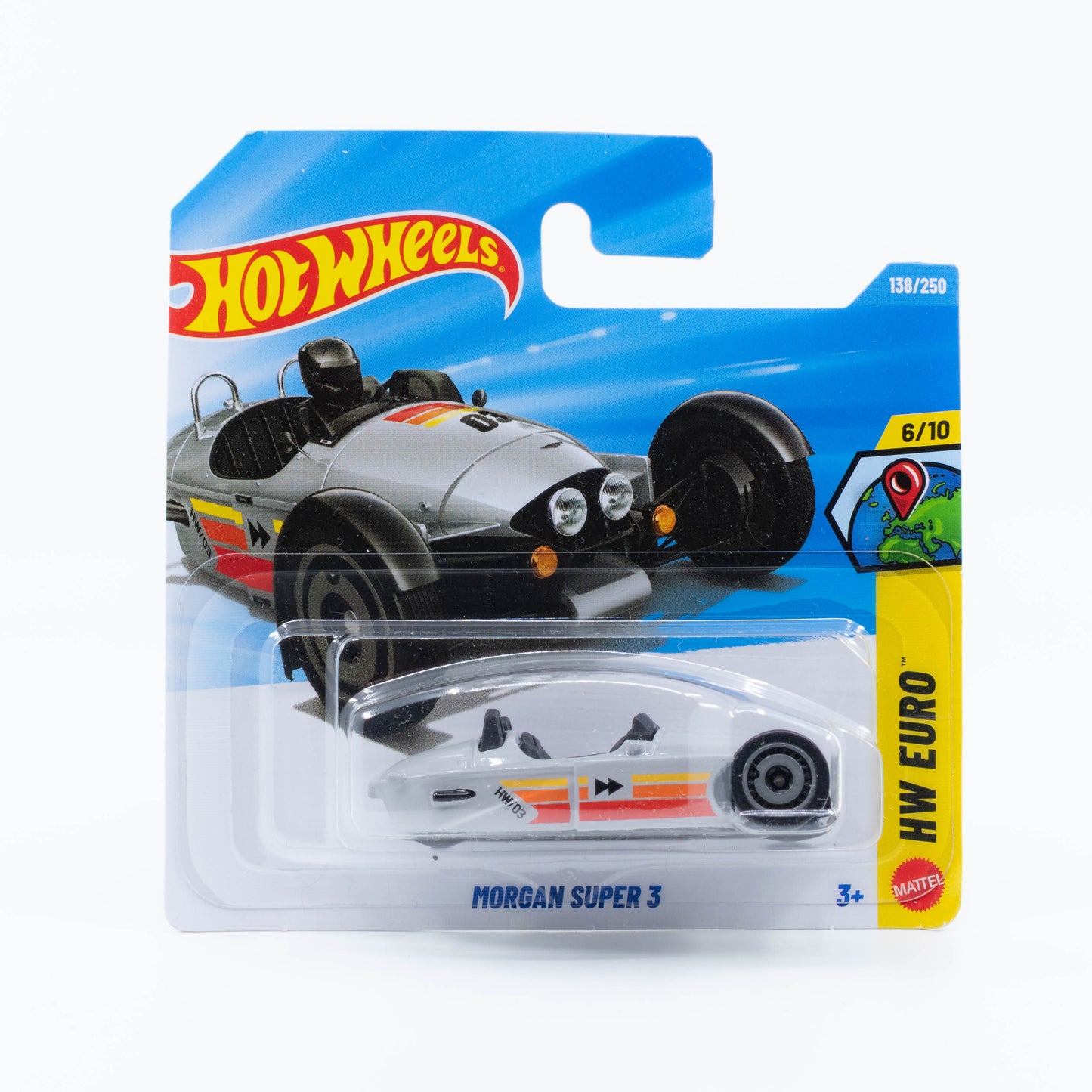 Hot Wheels 1:64 Morgan Super 3 grey 2026 mainline diecast model