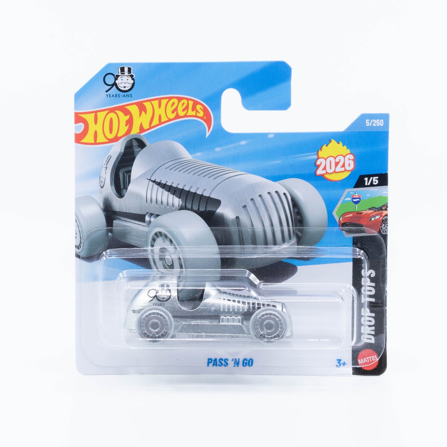 Hot Wheels 1:64 Pass ’N Go new basic casting inspired by a classic board-game car.