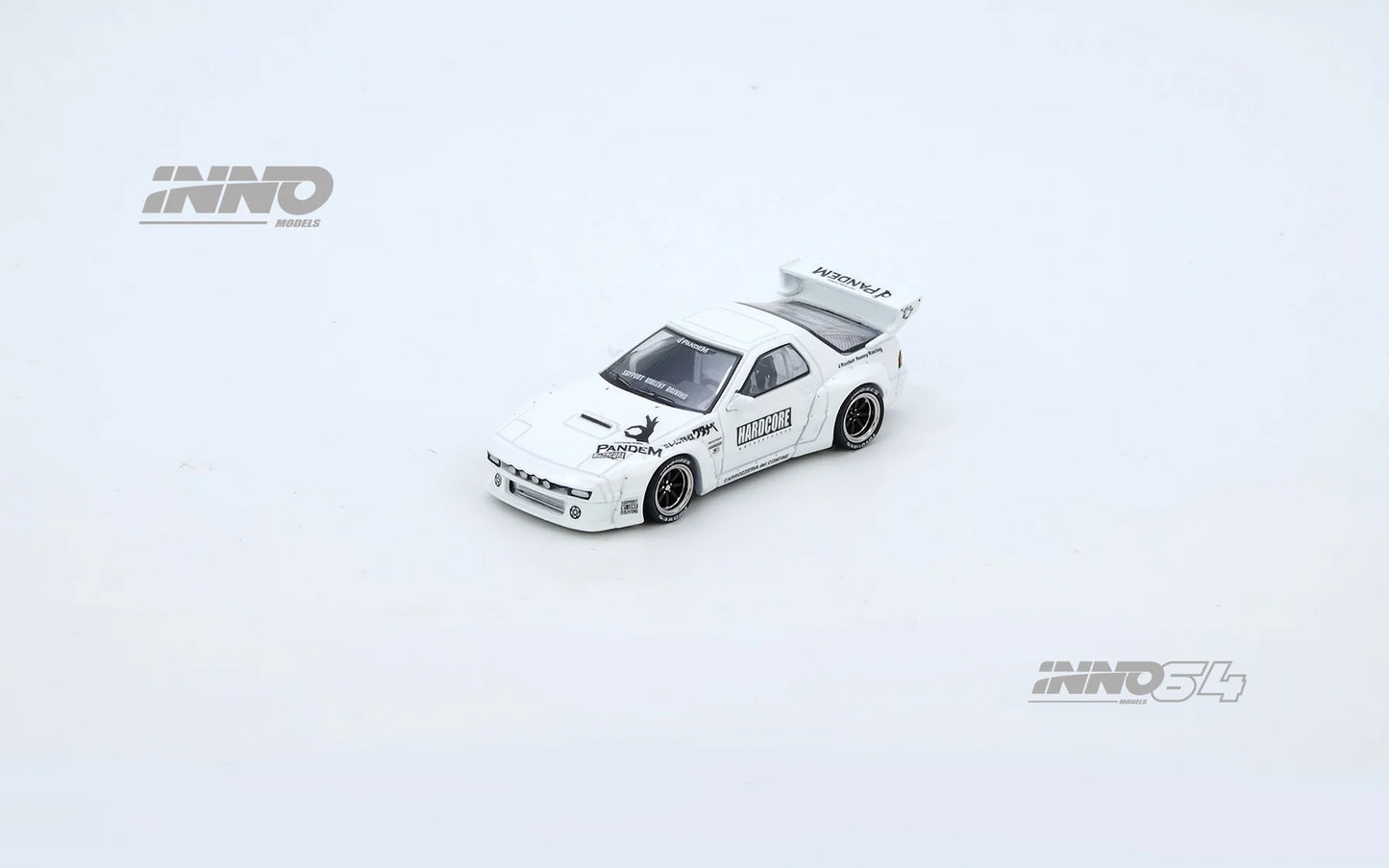 (Pre-Order) INNO64 - Mazda RX7 (FC3S) "PANDEM AERO" Widebody Kit White