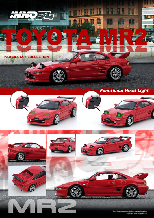 (Pre-Order) INNO64 - Toyota MR2 (SW20) Red