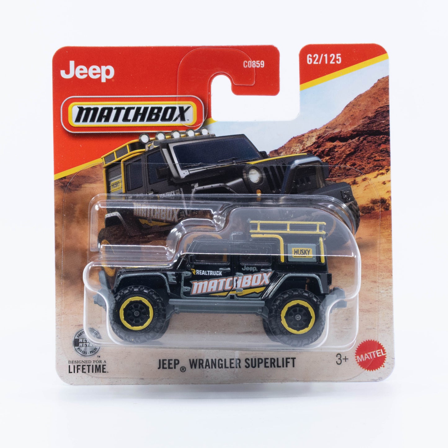 Matchbox Jeep Wrangler Superlift black 1:64 diecast SUV
