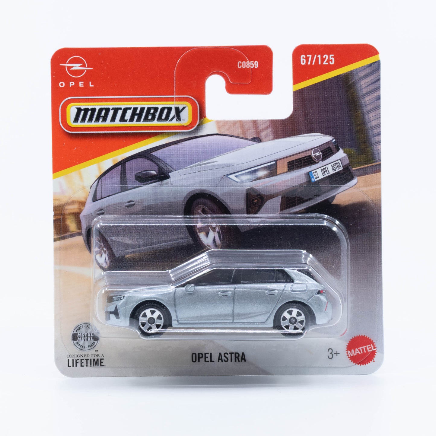 Matchbox Opel Astra silver 1:64 diecast hatchback